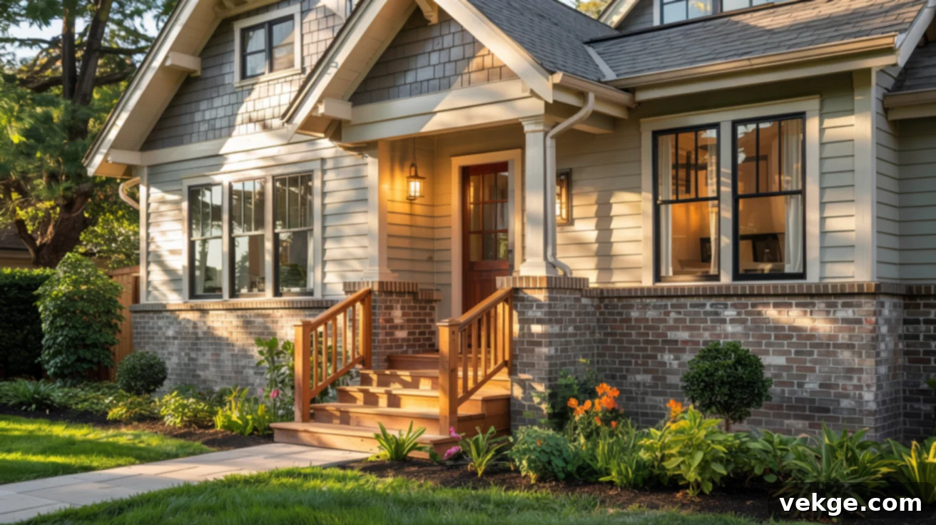 Modern Victorian house exterior with fiber cement siding