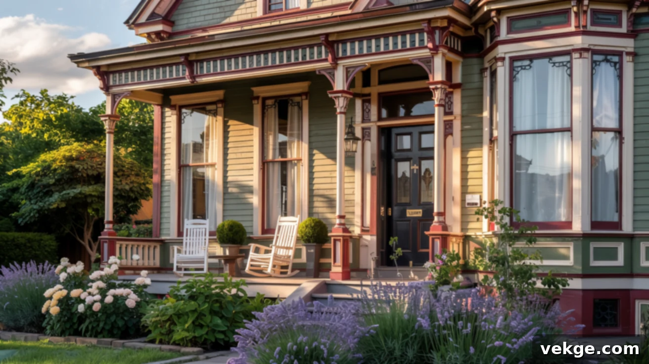 Victorian house with a modern color palette
