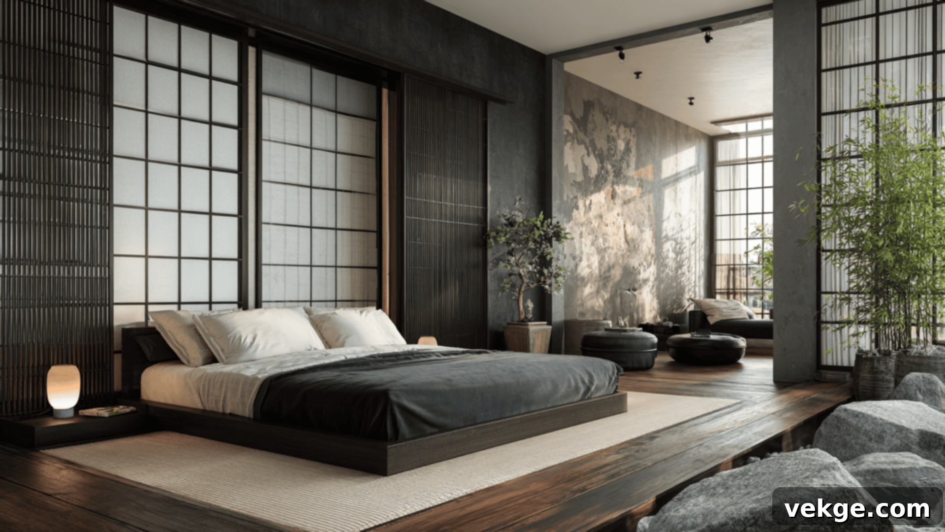 Traditional Japanese architecture blended with modern design elements