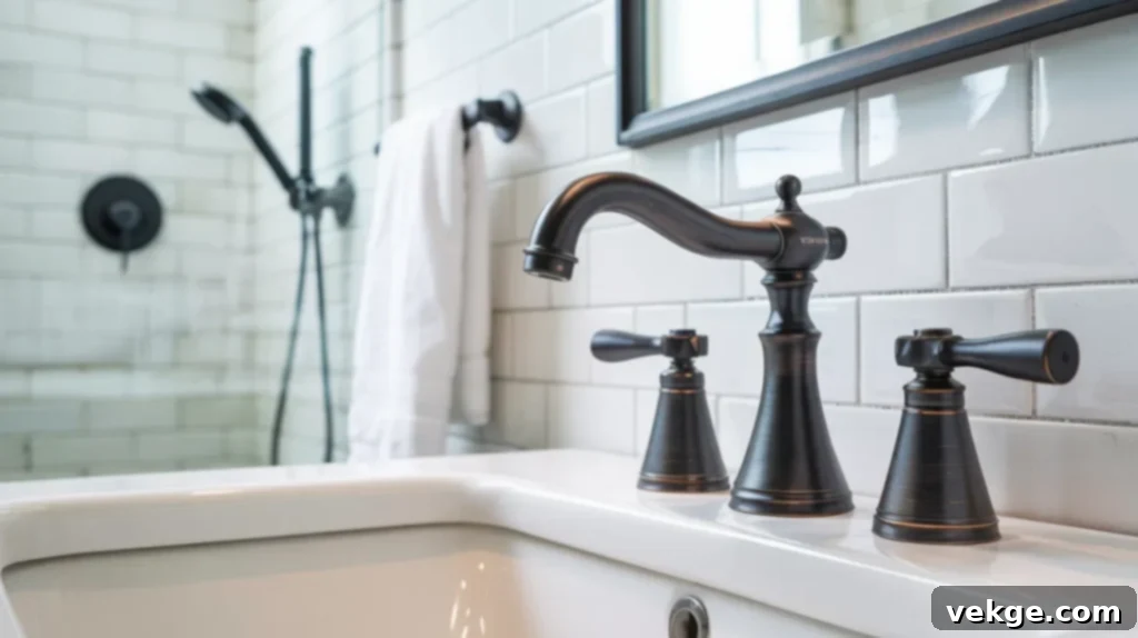 Use Black Matte Hardware for Contrast