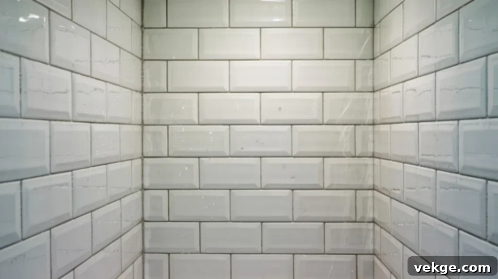 White Subway Tiles with Dark Grout
