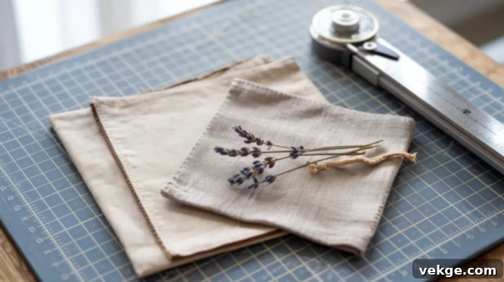 Cut the Fabric for Lavender Sachets