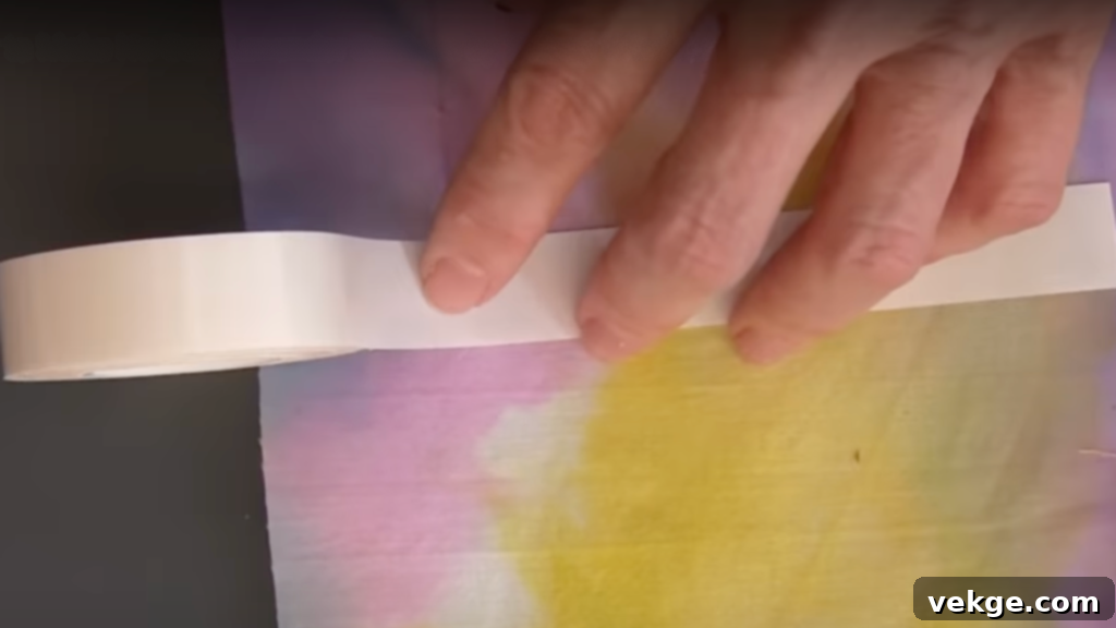 Apply Fabric Tape for No-Sew Sachet Edges