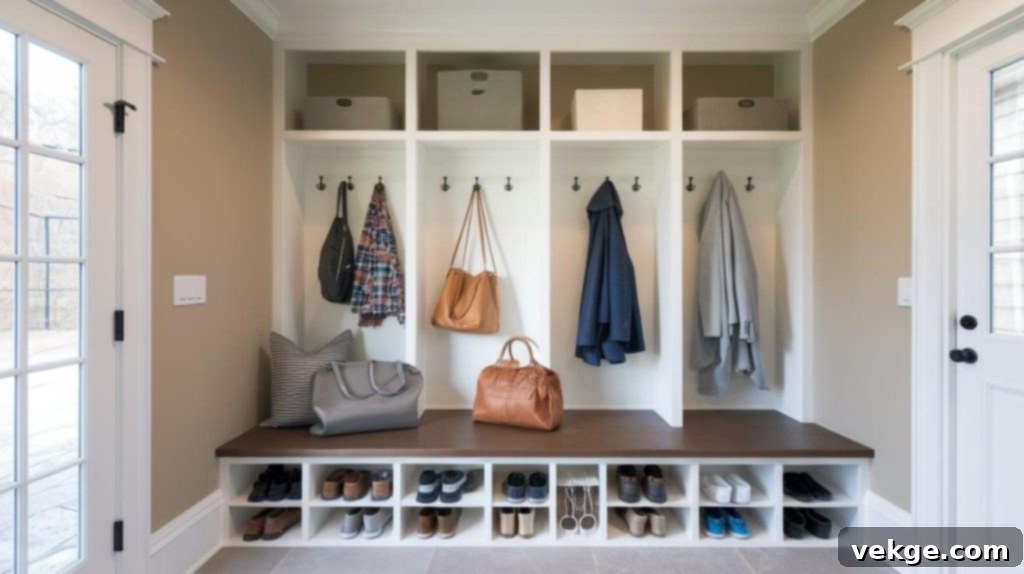Mudroom Bench with Shoe Storage
