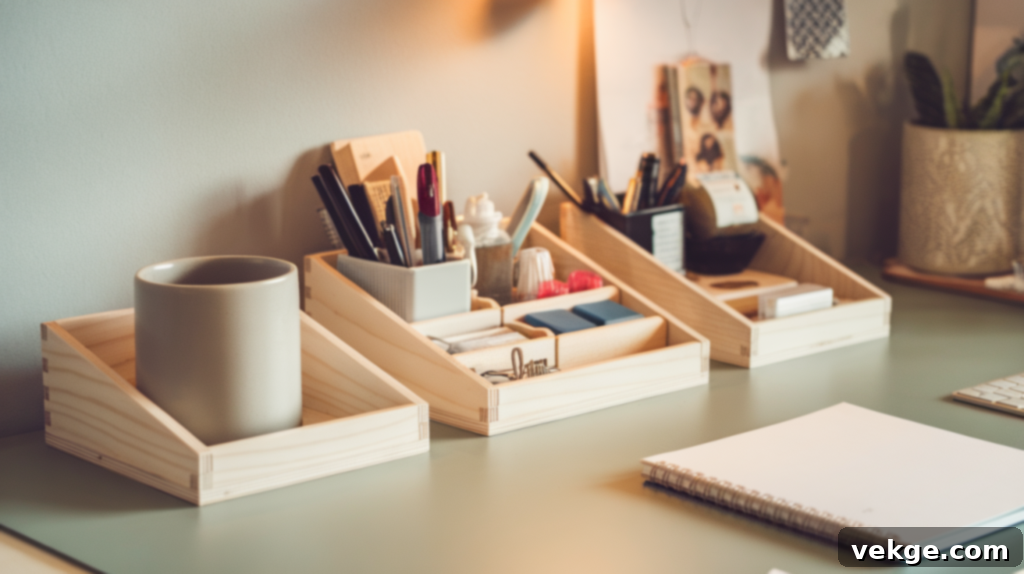 Add a Desk Organizer with Style