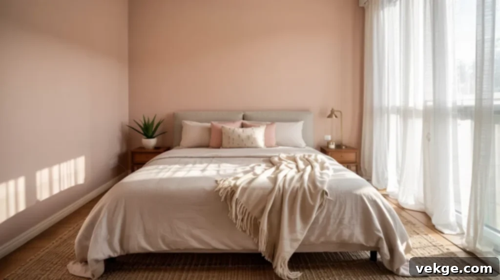 Minimalist Blush Pink Bedroom