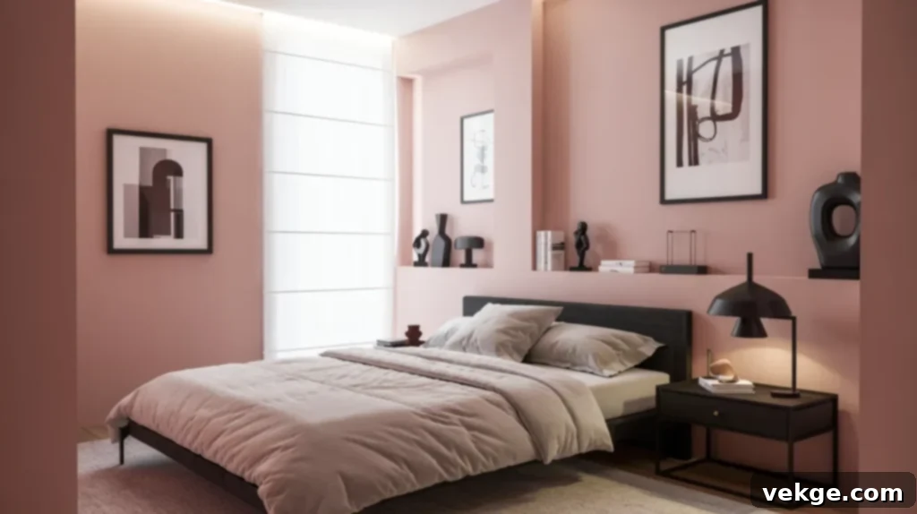 Blush Pink with Black Accents