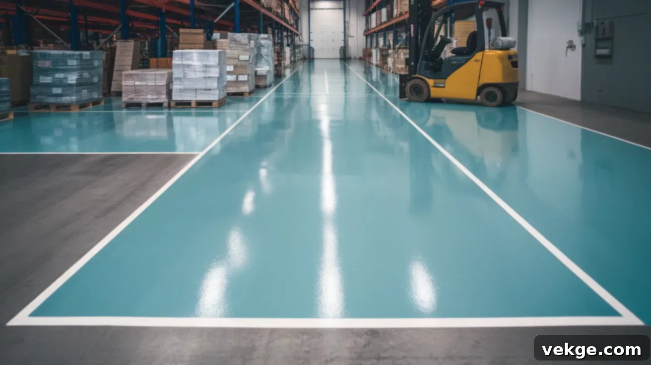 Durable Epoxy Coated Floor in an Industrial Facility