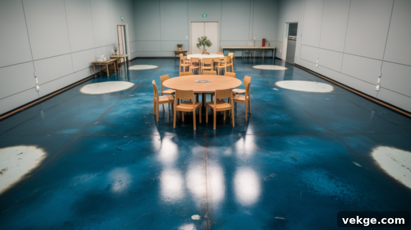 Customizable Stained Concrete Floor with Rich Colors