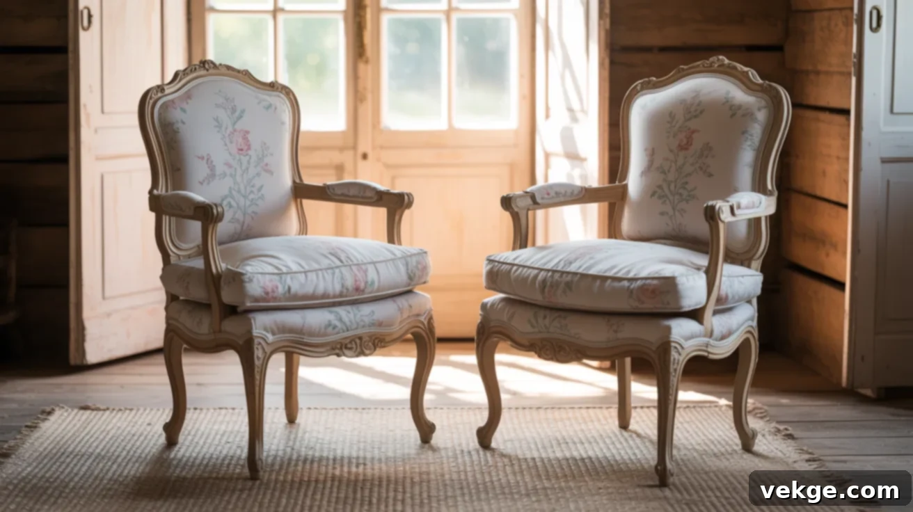 French Provincial Chairs for living room