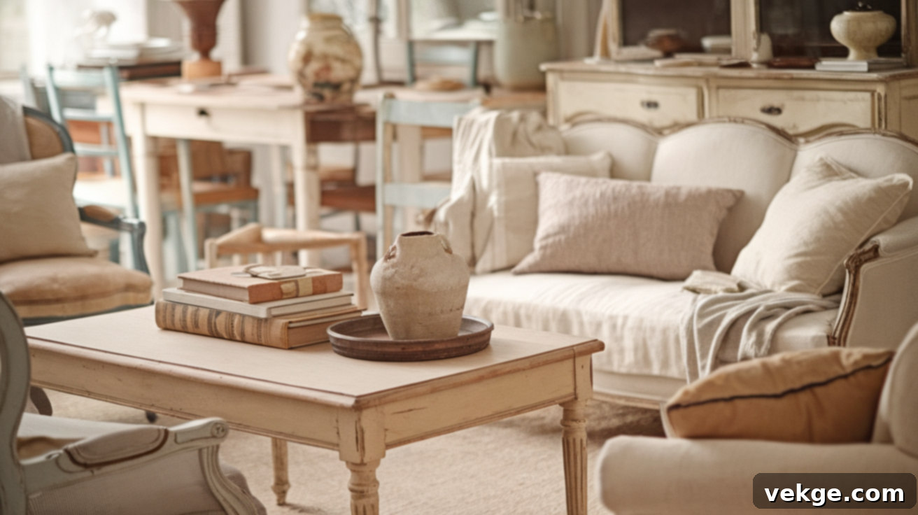 Distressed Furniture in French Country style