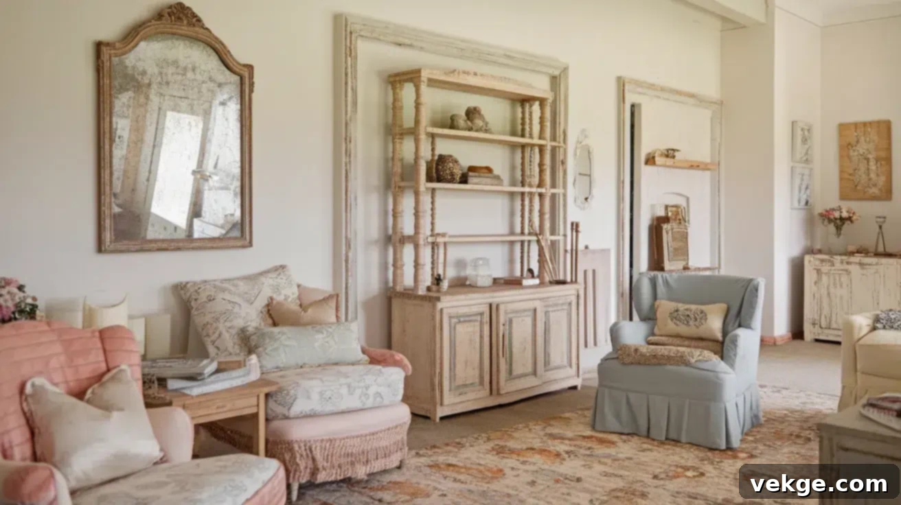Shabby Chic Accents for French Country living room