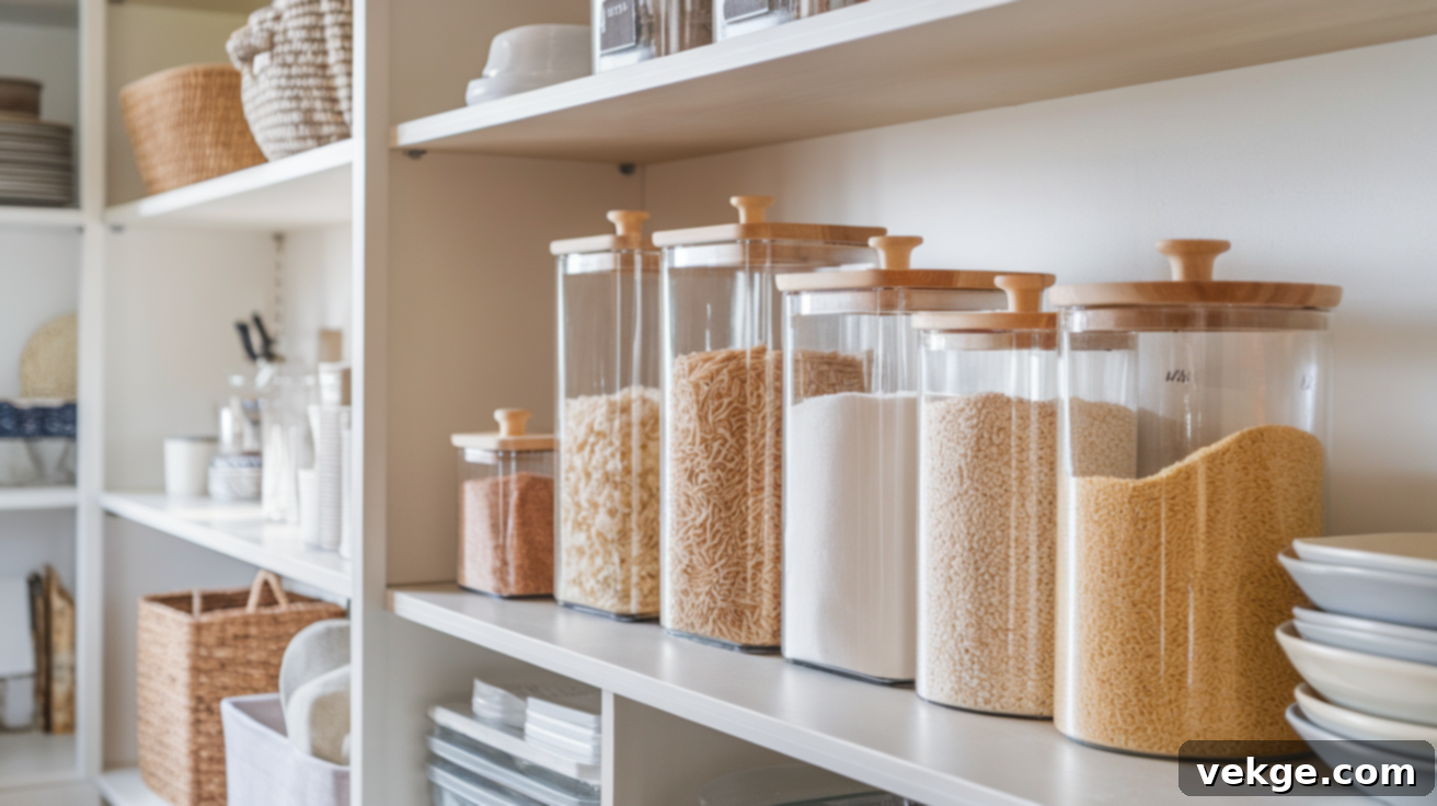Add Glass Canisters for Dry Goods
