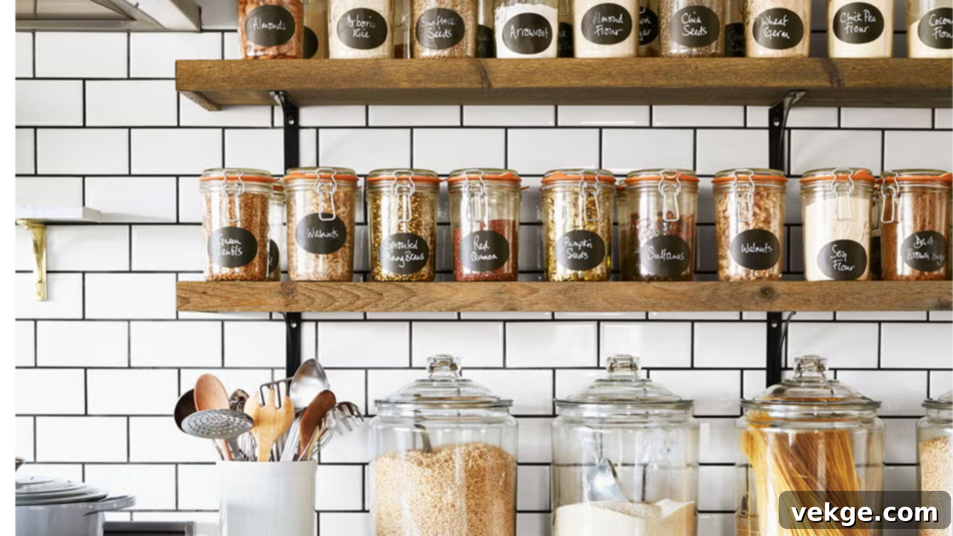  Opt for Open-Concept Shelving with Clear Containers