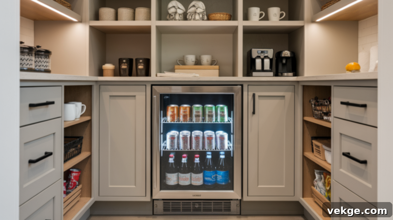 Use a Compact Beverage Fridge