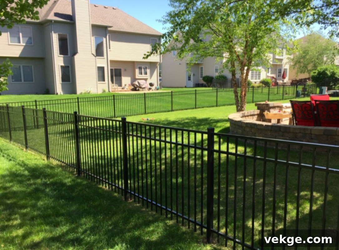 Beautiful aluminum fence by Cedar Mountain Fence Company