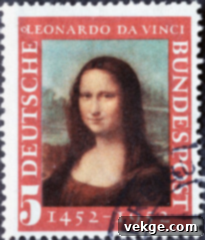 Mona Lisa portrait, a timeless masterpiece influencing pop culture.