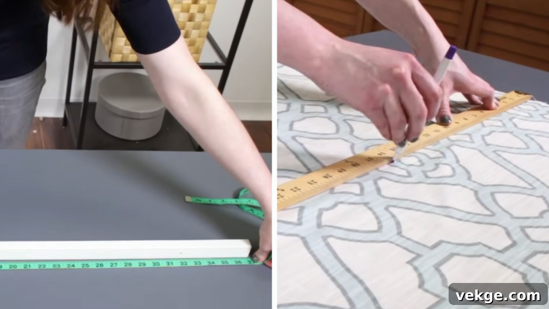Measure and Cut Fabric and Wood for DIY Roman Shades