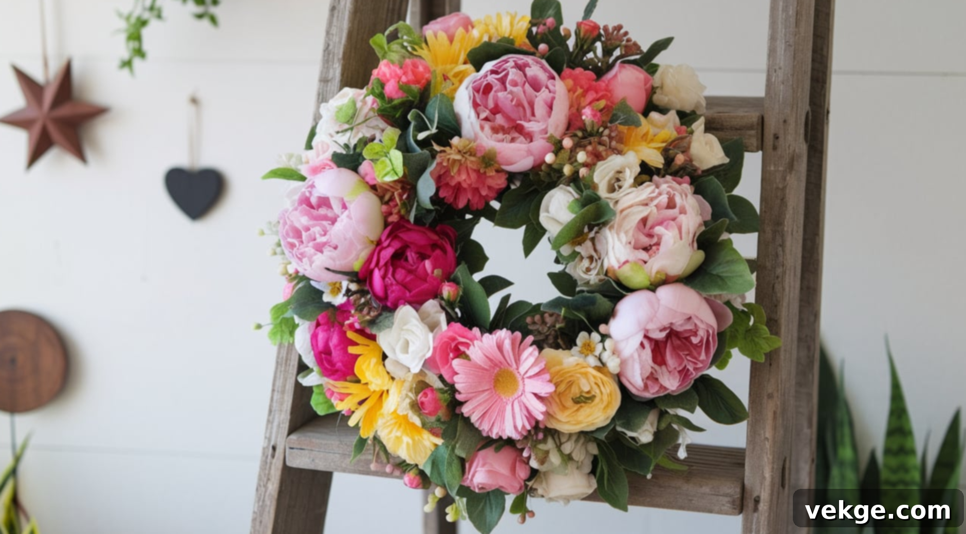 Faux Floral Wreath