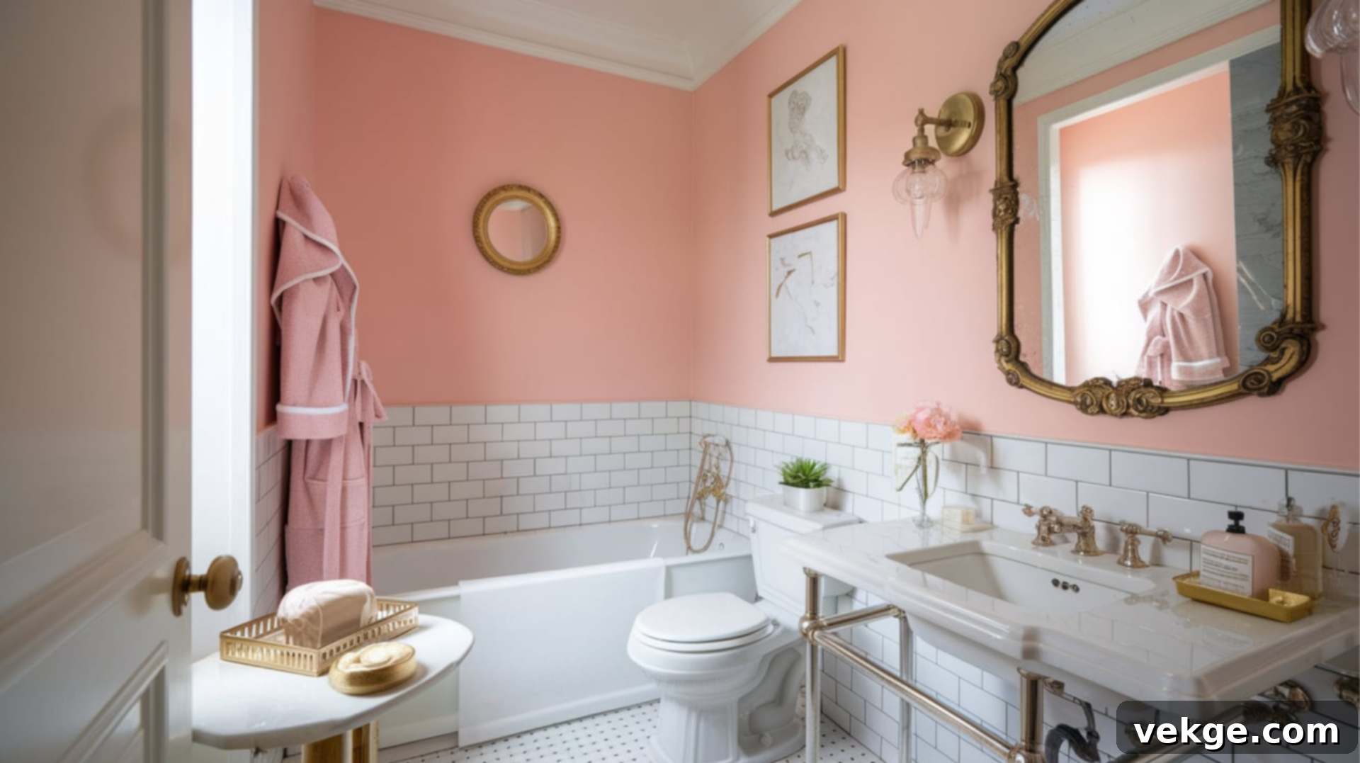 Parisian Chic Pink Bathrooms