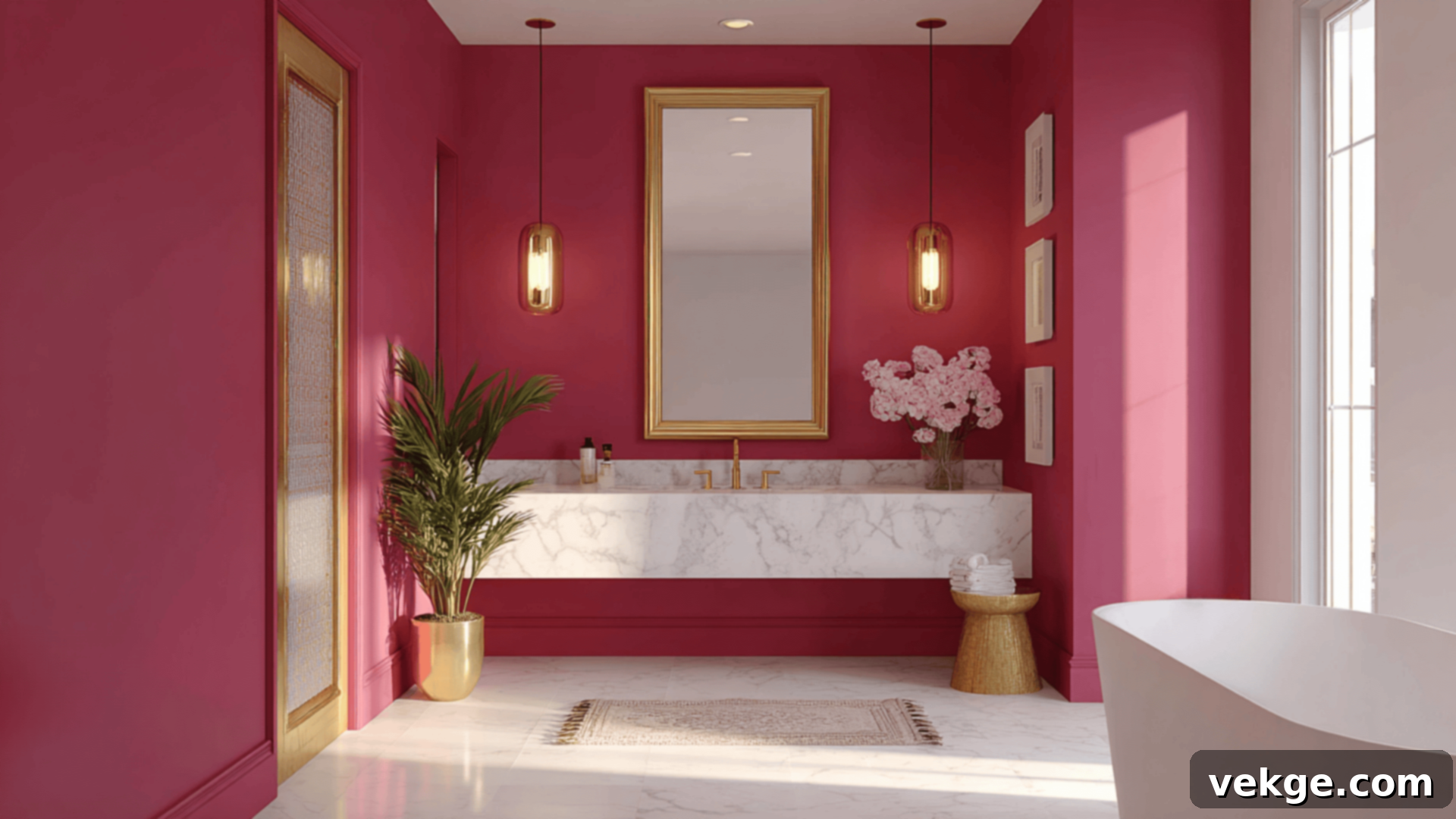 Glamorous Pink Bathroom