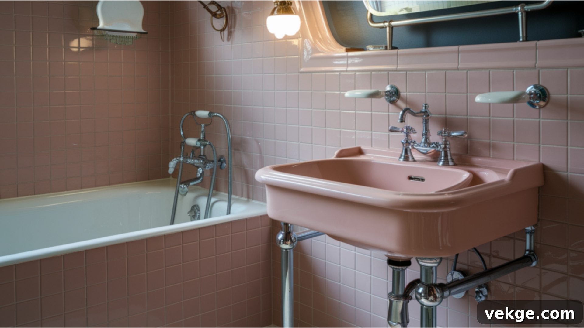 Vintage Retro Pink Bathrooms
