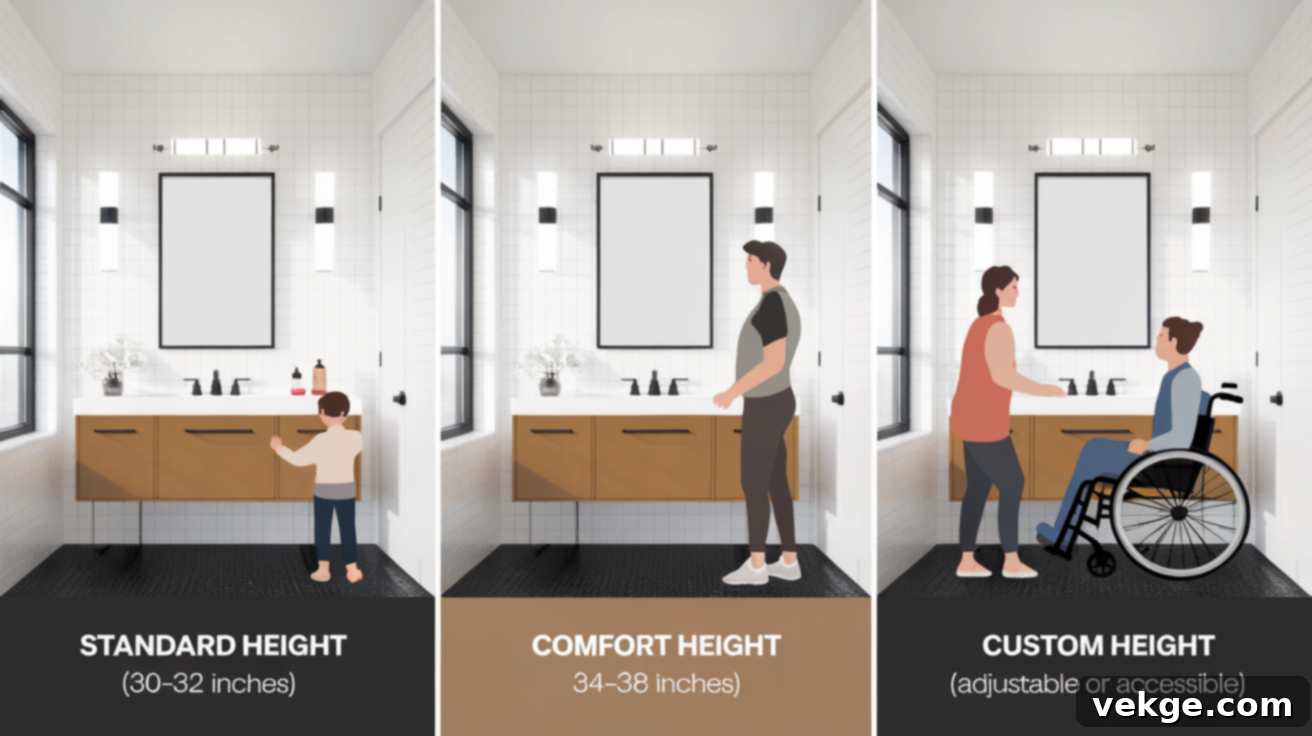 Choosing the Right Bathroom Counter Height for Your Home