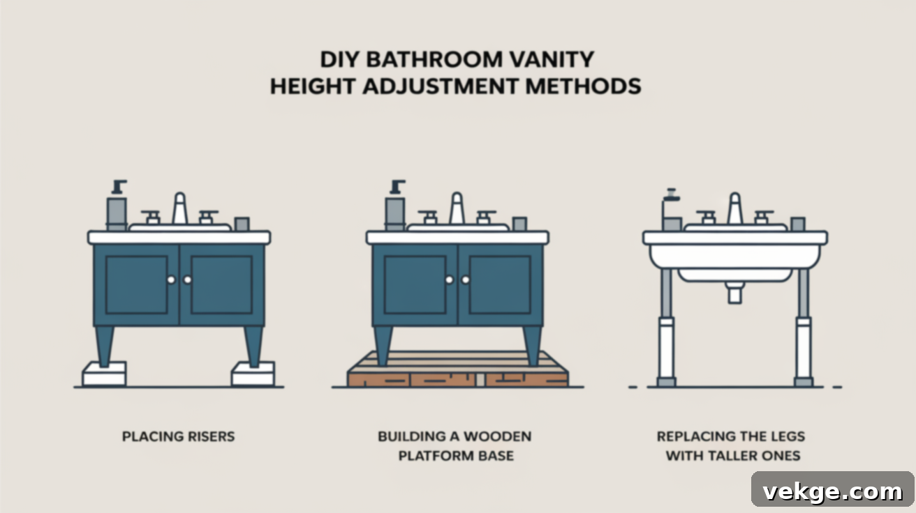 DIY Ideas to Adjust Bathroom Counter Height
