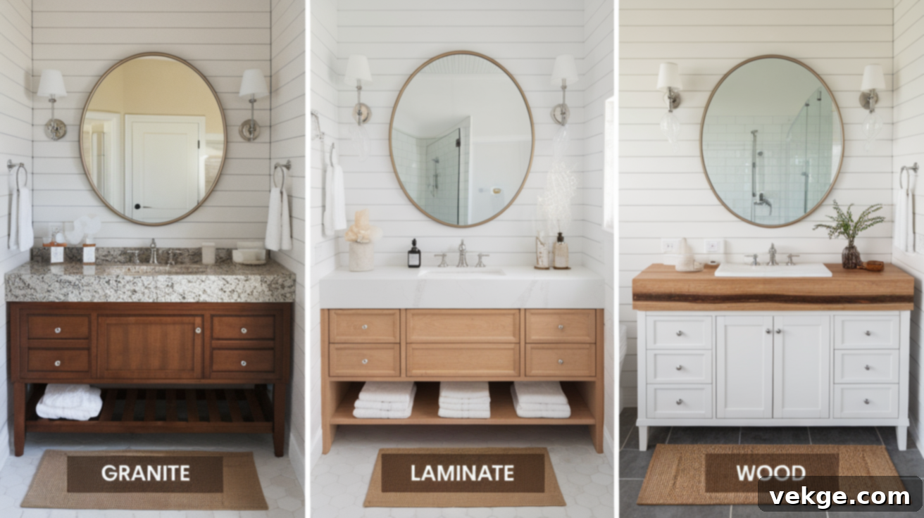 Impact of Material on Height Choices for Bathroom Vanities