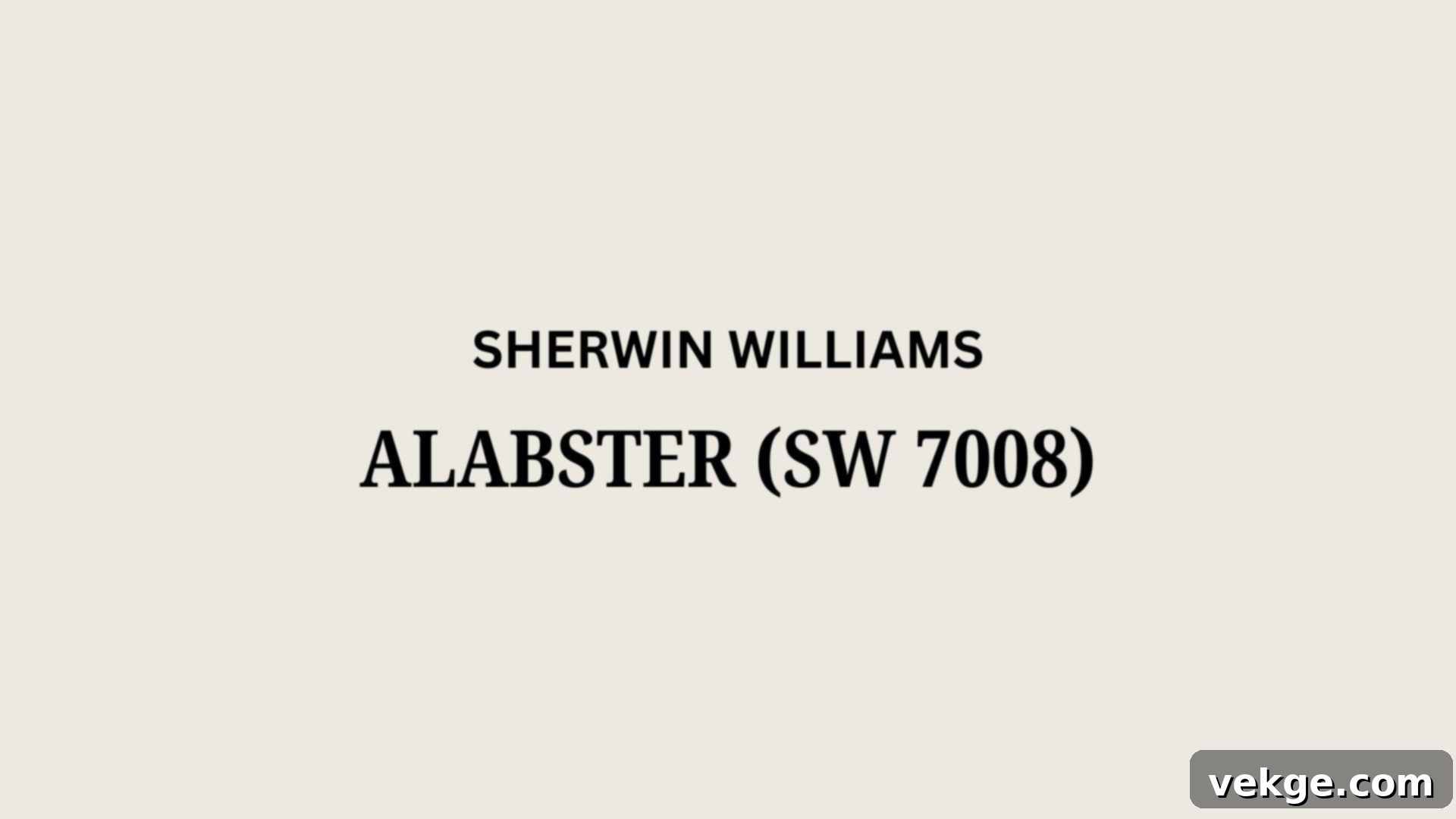 Alabaster_SW_7008 - A soft, warm creamy white paint color by Sherwin-Williams with subtle yellow undertones.