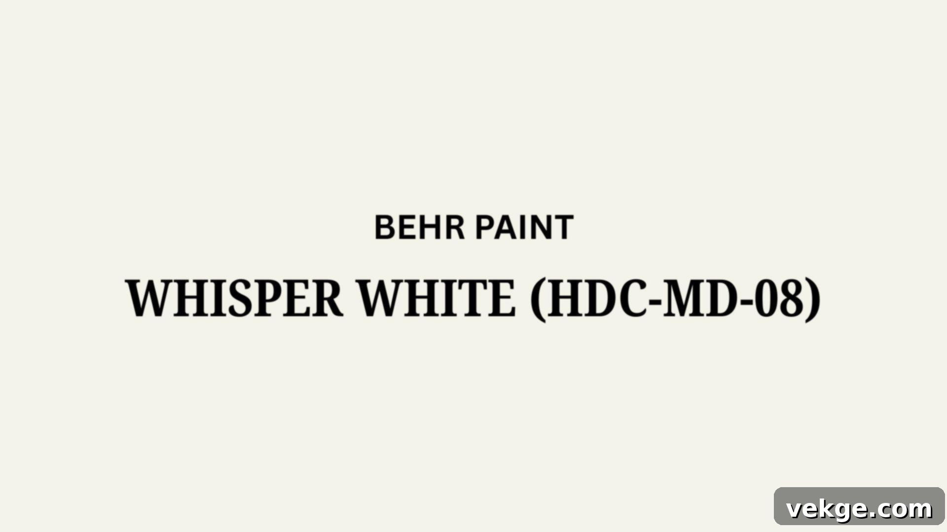 Whisper_White_HDC-MD-08 - A soft and peaceful creamy white paint color by Behr with gentle gray undertones.