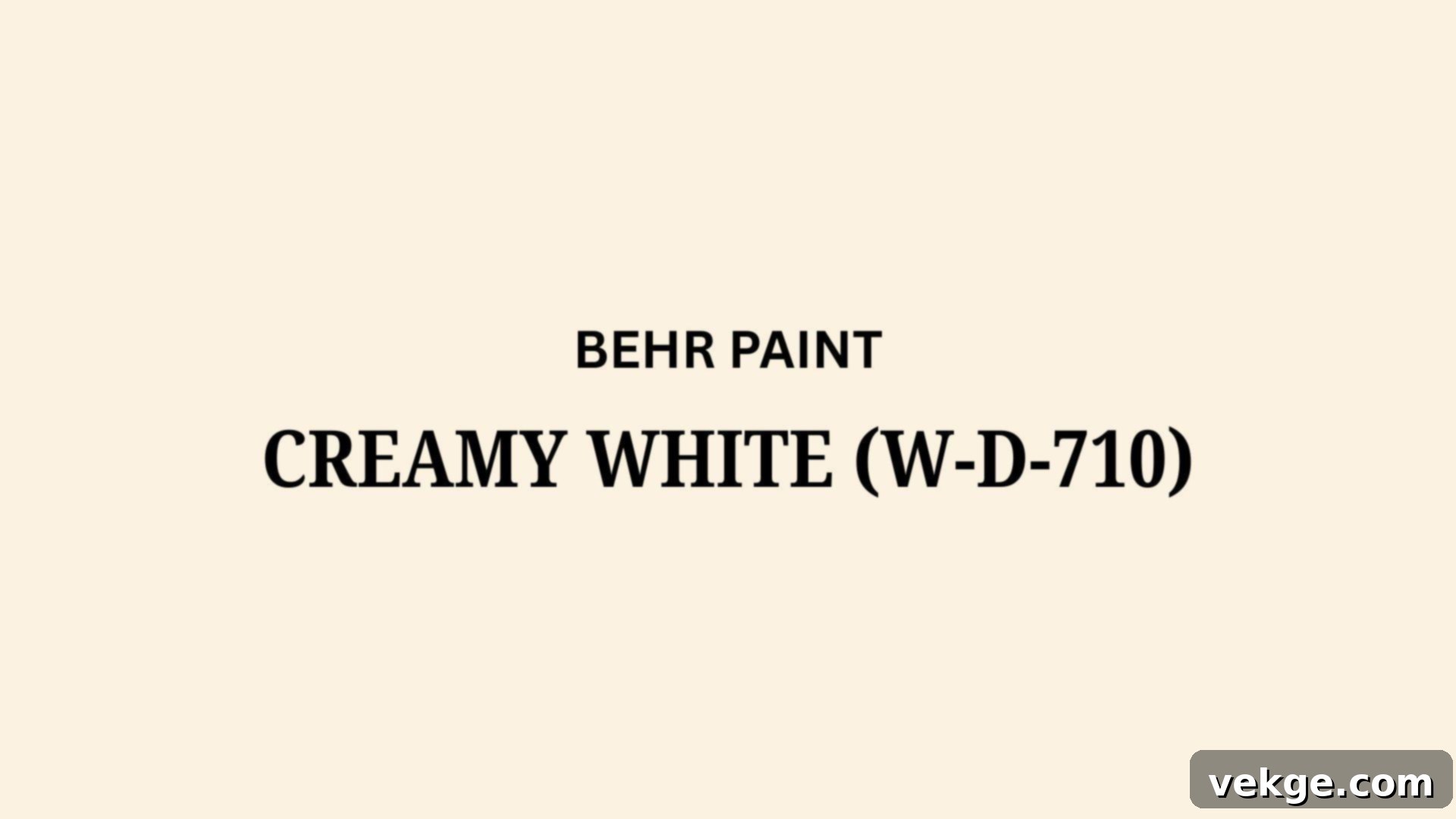 Creamy_White_W-D-710 - A warm and inviting creamy white paint color by Behr with rich yellow undertones.