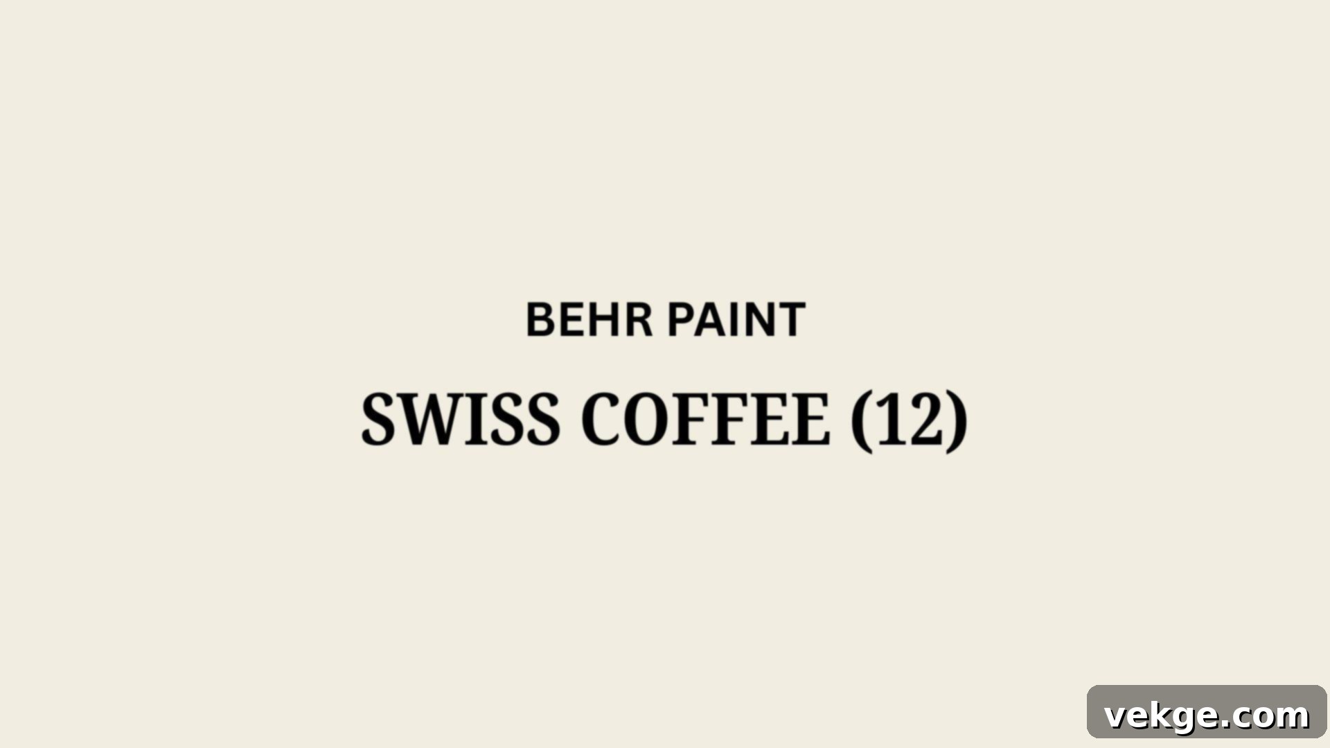 Swiss_Coffee_12 - A rich creamy white paint color by Behr with warm brown undertones.