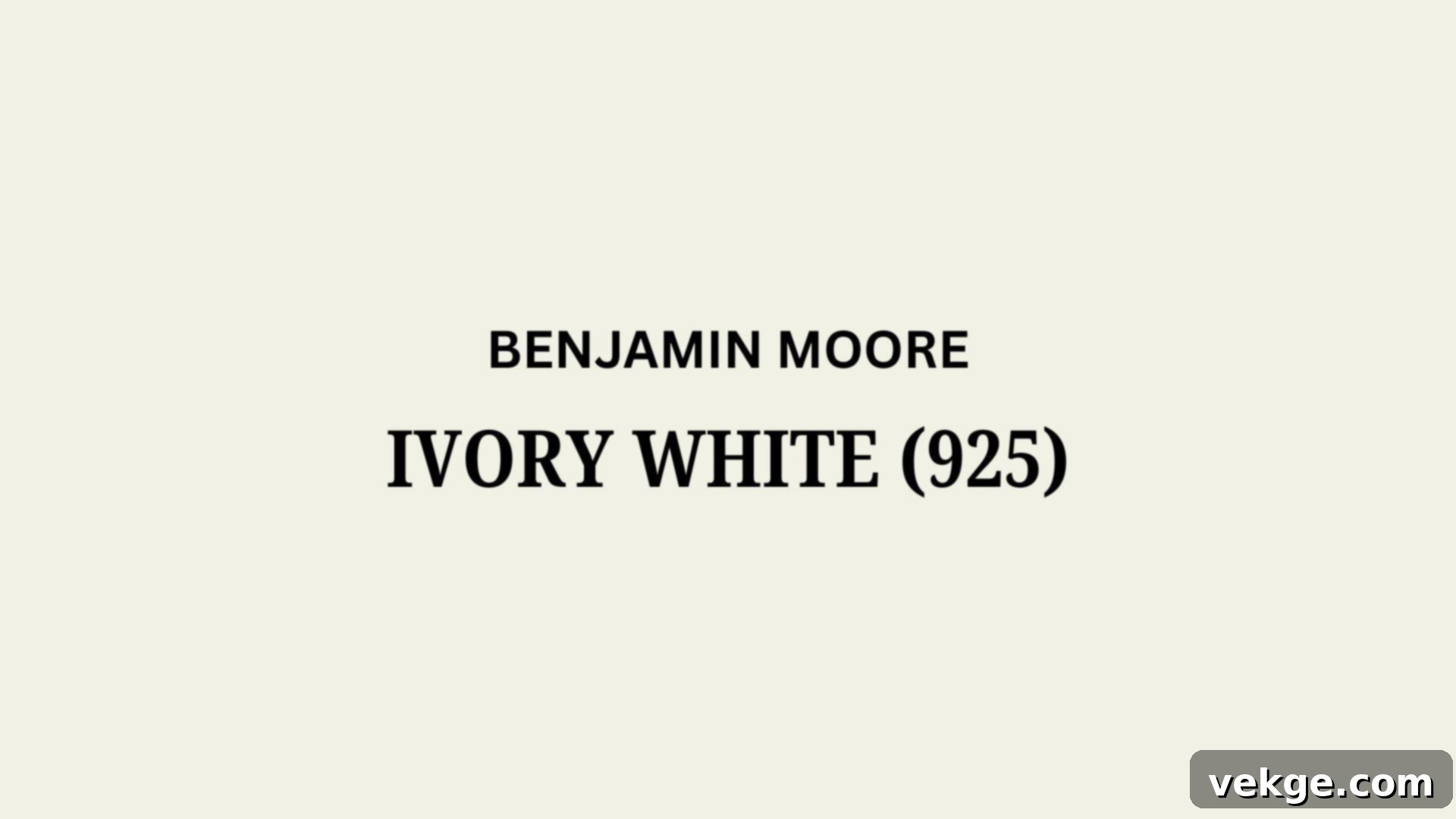 Ivory_White_925 - A classic creamy white paint color by Benjamin Moore with warm yellow undertones.