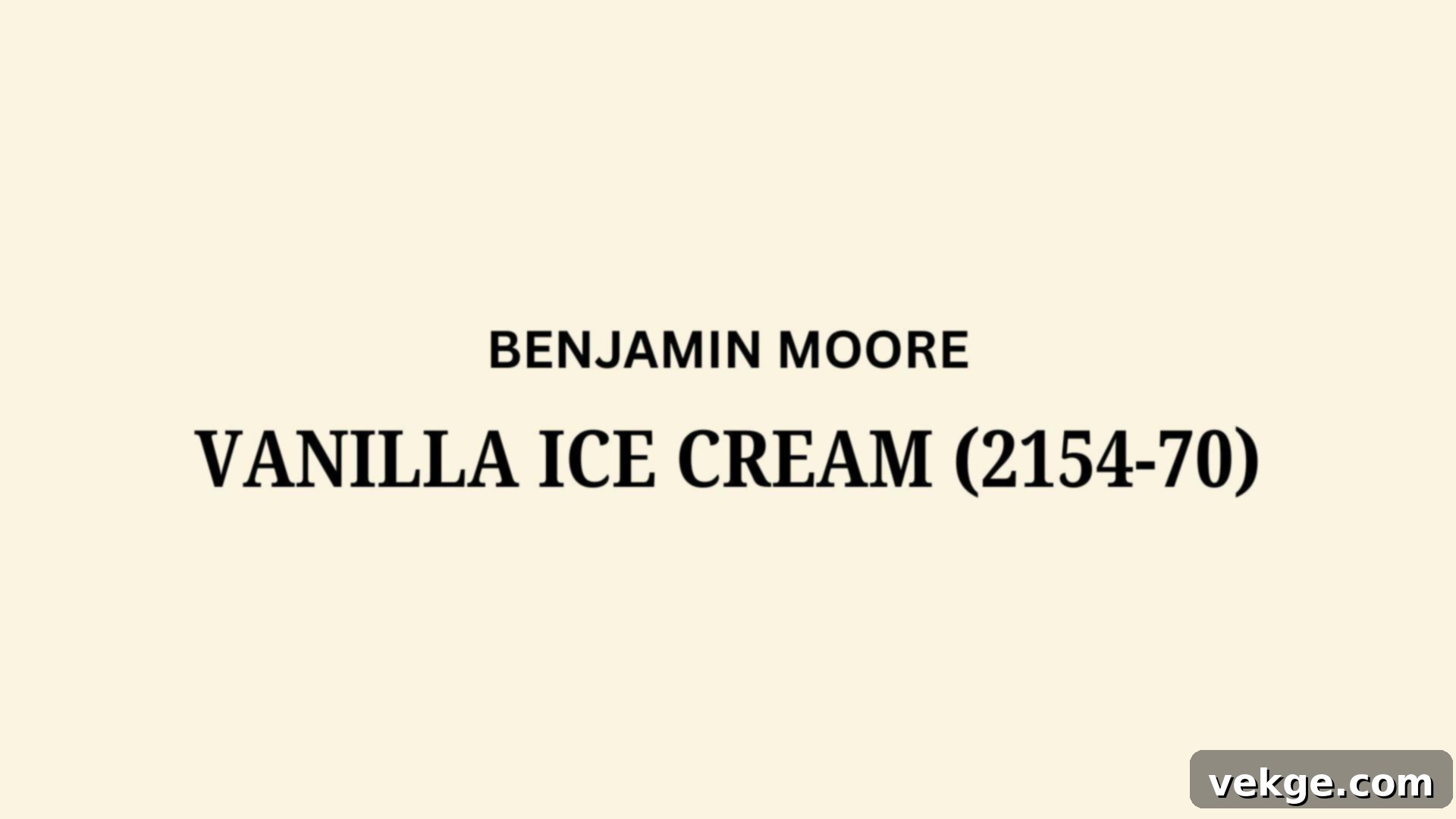 Vanilla_Ice_Cream_2154-70 - A sweet creamy white paint color by Benjamin Moore with comforting yellow undertones.