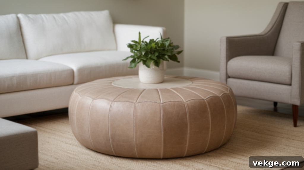 Ottoman as Coffee Table Alternative
