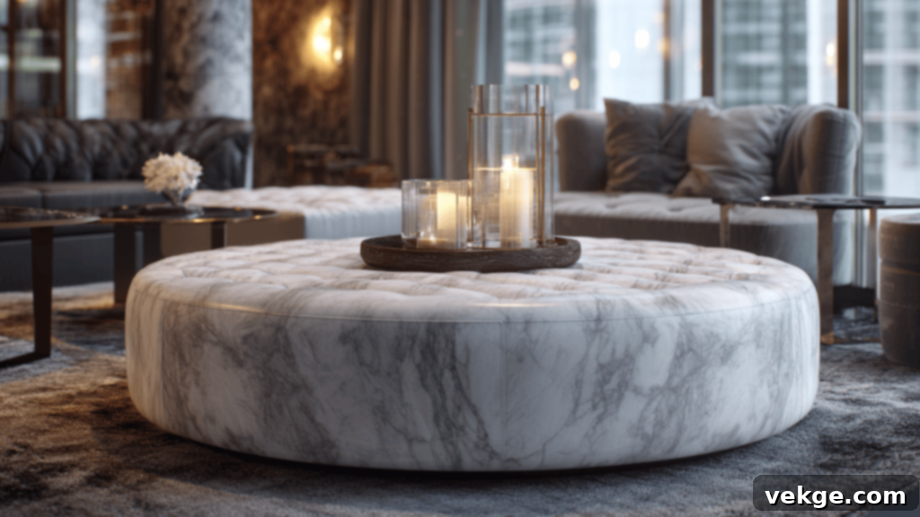 Ottoman with a Marble Top