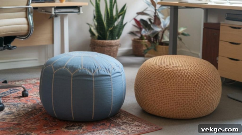 Ottomans in a Home Office