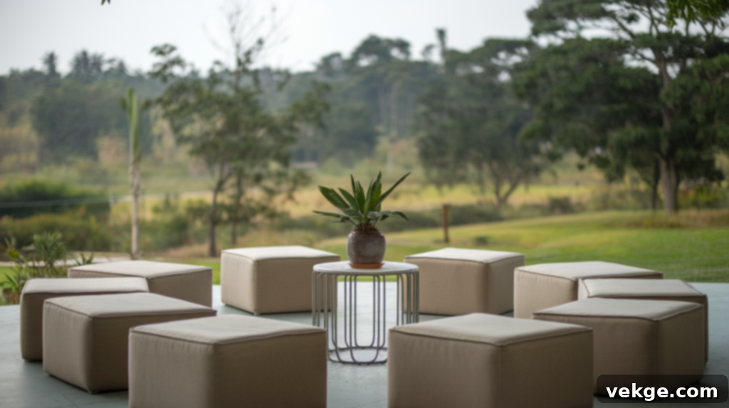 Outdoor Ottomans for Patio or Backyard