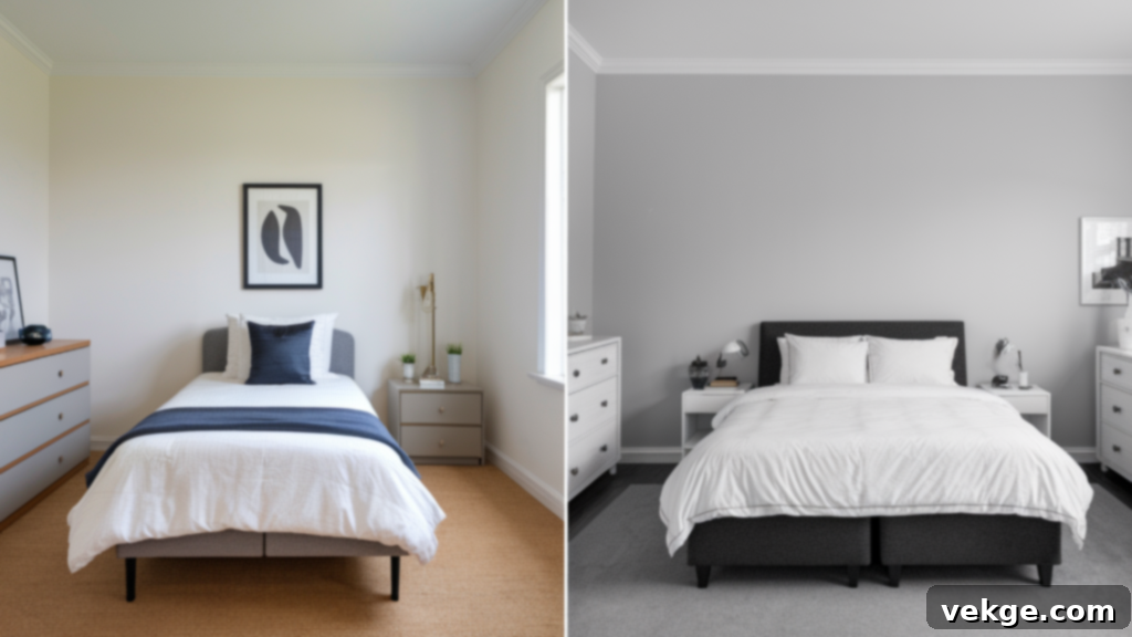 Average Bedroom Dimensions in the U.S. showing a floor plan with different room sizes