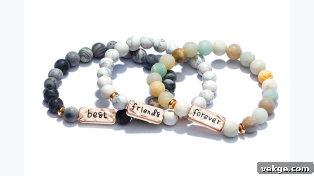 Colorful friendship bracelets made from pony beads, alphabet beads, and glass beads, perfect for kids and tweens.