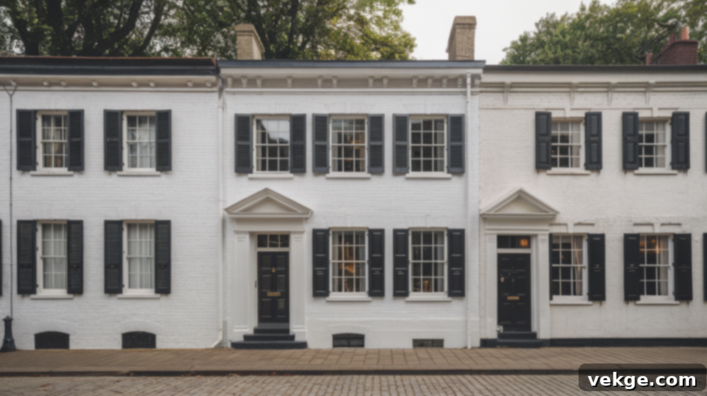 Georgian Grandeur White Painted Brick