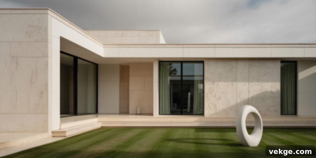Monochromatic Modern White Brick Exterior