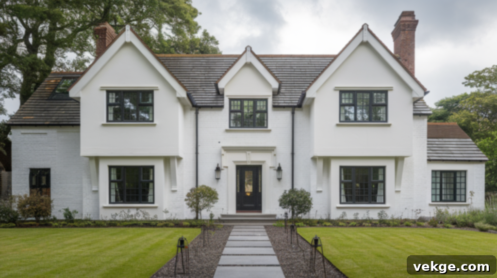 Tudor Revival Refresh with White Painted Brick