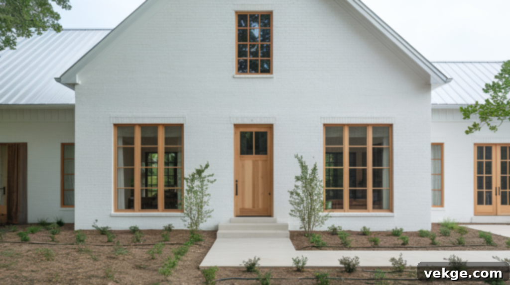 Scandinavian Minimalism White Brick House