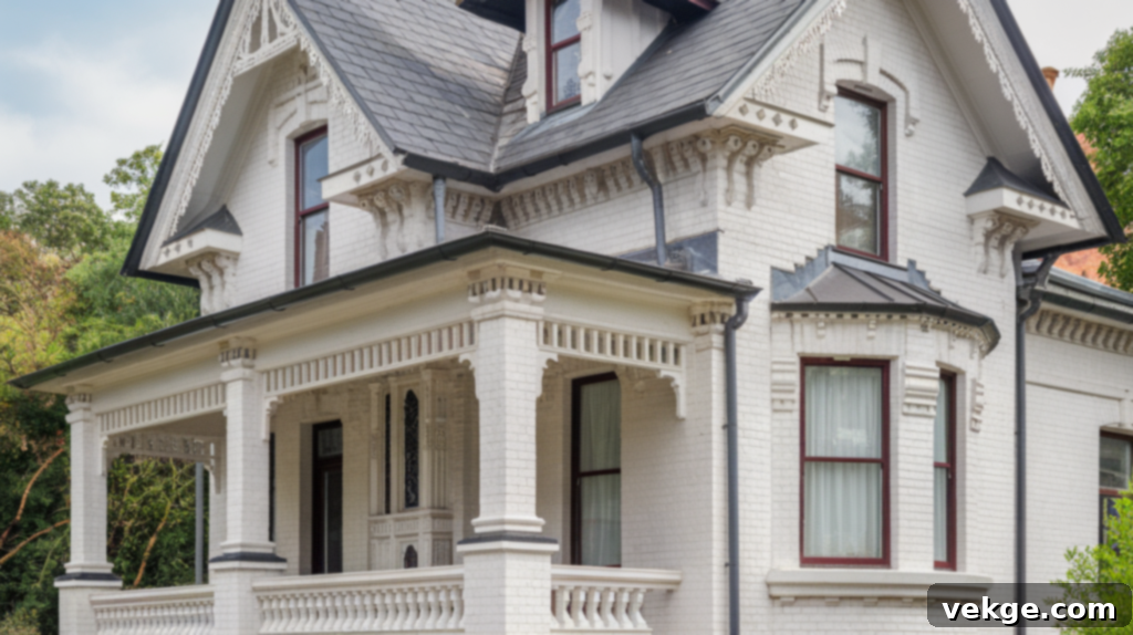 Victorian Makeover with White Painted Brick