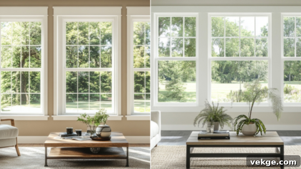 Single vs. Double-Hung Windows: Key Differences - A comparison highlighting the distinct features of both window types, aiding homeowners in choosing for their home renovation or new build.