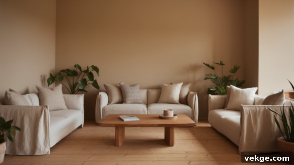 Modern Farmhouse Living Room Comfort with neutral sofas and natural textures