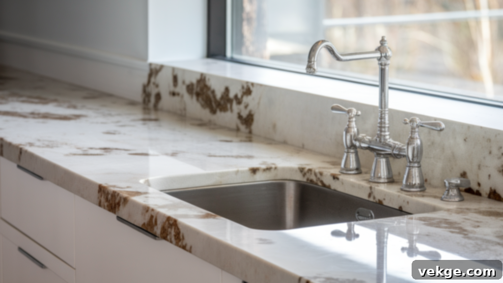 Durable Quartzite Countertop Mimicking Marble Aesthetics