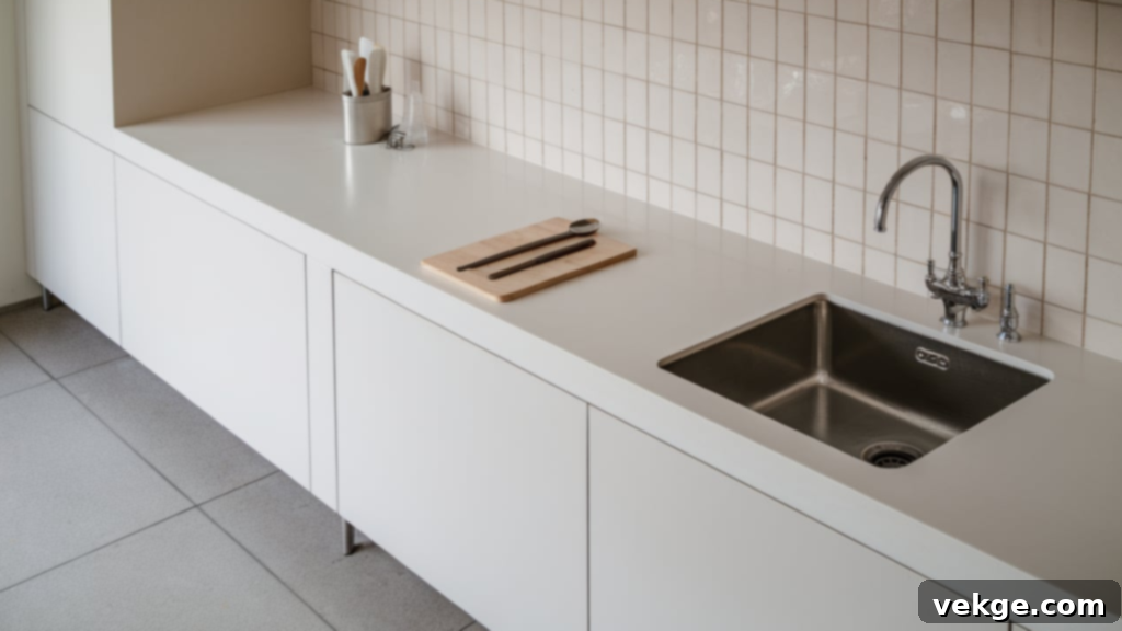 Seamless and Repairable Solid Surface Corian Countertop